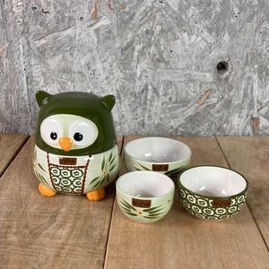 Temptations Green Owl Set of Nesting Measuring Cups